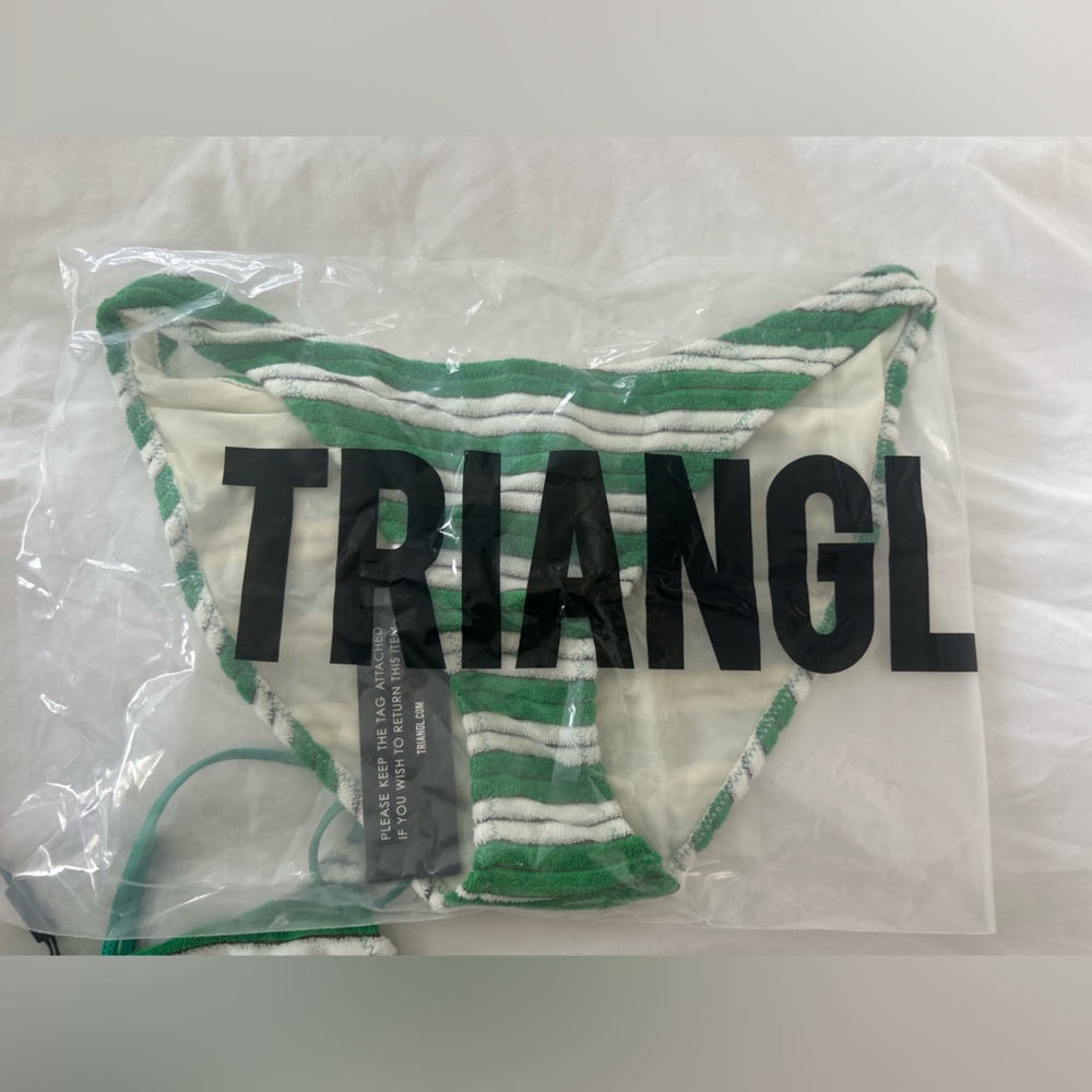 Triangl Swimwear Green and White Bikini